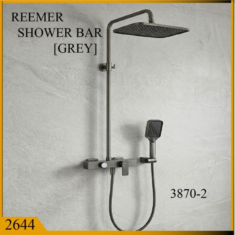PIANO SHOWER GREY LIVER WITH MONO ADJUSTER (2644)